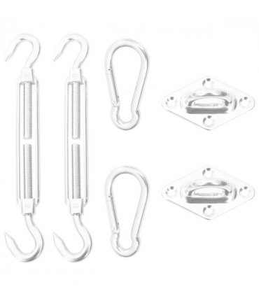 vidaXL 6 Piece Sunshade Sail Mounting Kit Stainless Steel