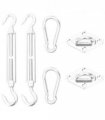 vidaXL 6 Piece Sunshade Sail Mounting Kit Stainless Steel