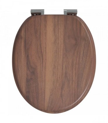 vidaXL Soft-Close Toilet Seat Brown 44 x 38 cm MDF board