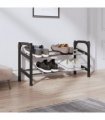vidaXL Extendable Shoe Rack with 2 Shelves 119x24x37 cm