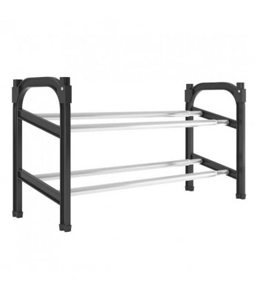 vidaXL Extendable Shoe Rack with 2 Shelves 119x24x37 cm