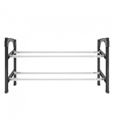 vidaXL Extendable Shoe Rack with 2 Shelves 119x24x37 cm