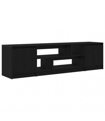 vidaXL TV Cabinet Black Oak 188.5x41x50 cm Engineered Wood
