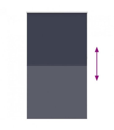 vidaXL Roller Blind Blackout Marine 120x210 cm Fabric Width 116.6 cm Polyester
