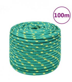 vidaXL Boat Rope Green 14 mm 100 m Polypropylene