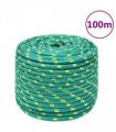 vidaXL Boat Rope Green 14 mm 100 m Polypropylene