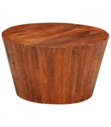 vidaXL Coffee Table Ø 52x30 cm Solid Rough Wood Mango