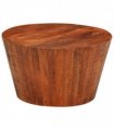 vidaXL Coffee Table Ø 52x30 cm Solid Rough Wood Mango