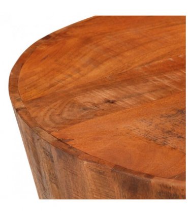 vidaXL Coffee Table Ø 52x30 cm Solid Rough Wood Mango