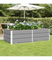 vidaXL Planter Light Grey 160 x 80 x 45 cm Steel