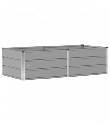 vidaXL Planter Light Grey 160 x 80 x 45 cm Steel