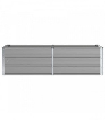 vidaXL Planter Light Grey 160 x 80 x 45 cm Steel