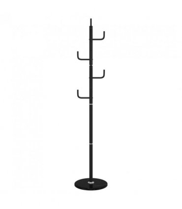 vidaXL Coat Stand Black 183 cm Powder-coated Iron