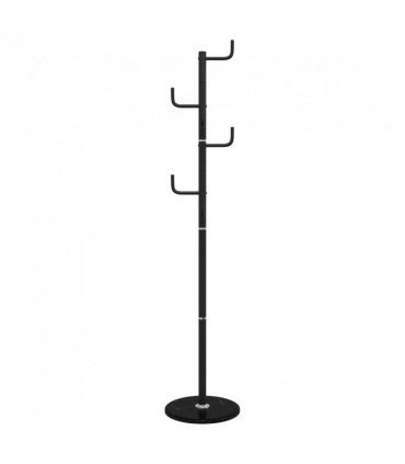 vidaXL Coat Stand Black 183 cm Powder-coated Iron