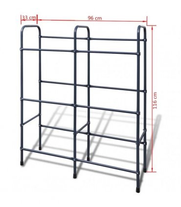 vidaXL Steel Shelf for 6 Crates