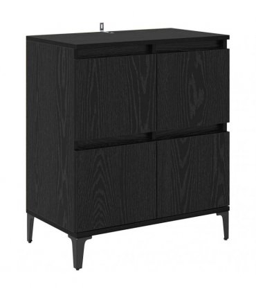vidaXL Sideboards 3 pcs Black Oak 60 x 35 x 70 cm Engineered Wood