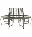 vidaXL Tree benches 1-Seater Ø 160 x 89 cm Steel