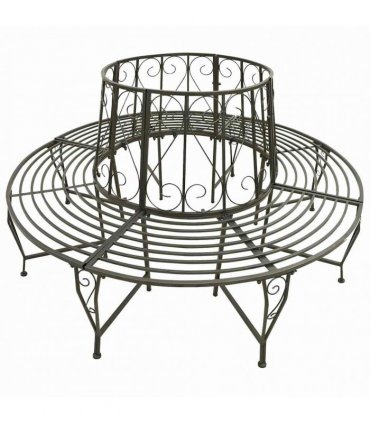 vidaXL Tree benches 1-Seater Ø 160 x 89 cm Steel