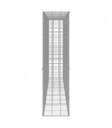 vidaXL Gabion Wall with Cover Galvanised Steel 300x50x200 cm