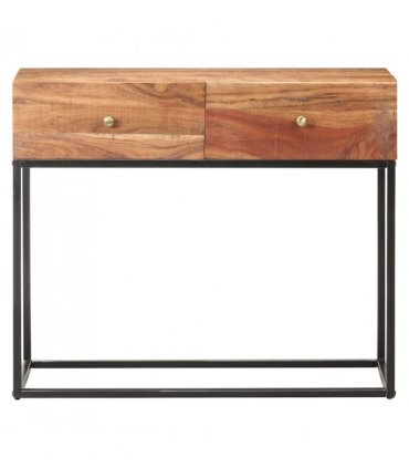 vidaXL Console Table 90x35x75 cm Rough Acacia Wood