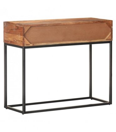 vidaXL Console Table 90x35x75 cm Rough Acacia Wood