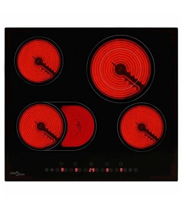 vidaXL Ceramic Hob with 4 Burners Touch Control 6600 W