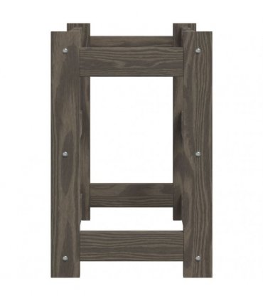 vidaXL Wine Rack for 12 Bottles Grey Solid Wood Pine