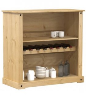 vidaXL Wine Cabinet Corona 107.5x51x105.5 cm Solid Wood Pine