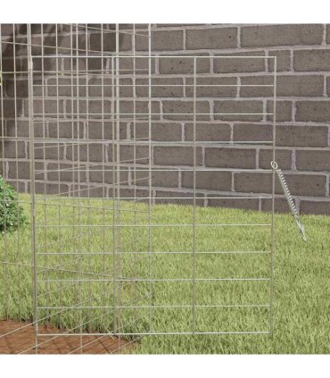 vidaXL Rabbit Cage Silver 200 x 78 x 78 cm Galvanised Steel