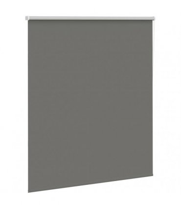 vidaXL Roller Blind Blackout Grey 140x150 cm Fabric Width 136.6 cm Polyester