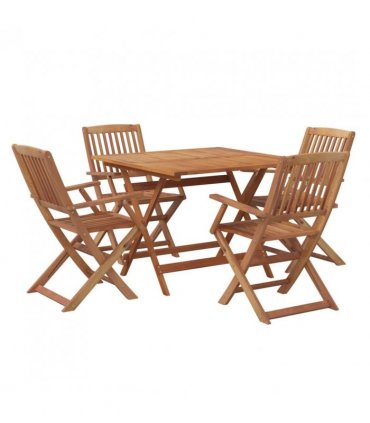vidaXL 5 Piece Garden Dining Set Solid Wood Acacia