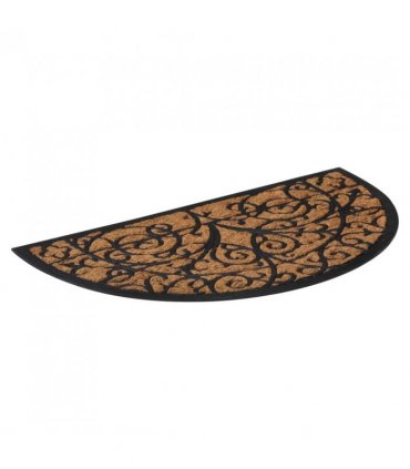 vidaXL Door Mat Half Round 45x75 cm Rubber and Coir