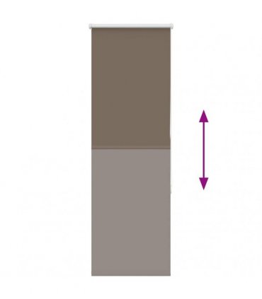 vidaXL Roller Blind Blackout Coffee 40x130 cm Fabric Width 35.7 cm Polyester