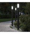 vidaXL Bollard Lights with Sensor&Outlet 3pcs 110 cm Stainless Steel IP44