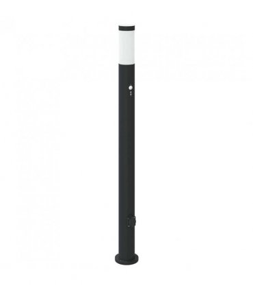 vidaXL Bollard Lights with Sensor&Outlet 3pcs 110 cm Stainless Steel IP44