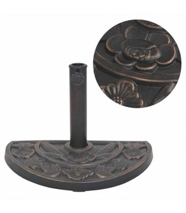 vidaXL Parasol Base Resin Half Round Bronze 9 kg