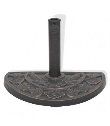 vidaXL Parasol Base Resin Half Round Bronze 9 kg
