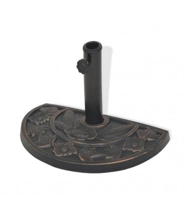 vidaXL Parasol Base Resin Half Round Bronze 9 kg