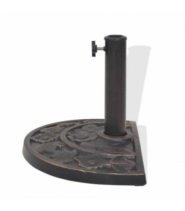 vidaXL Parasol Base Resin Half Round Bronze 9 kg