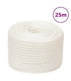 vidaXL Work Rope White 12 mm 25 m Polypropylene