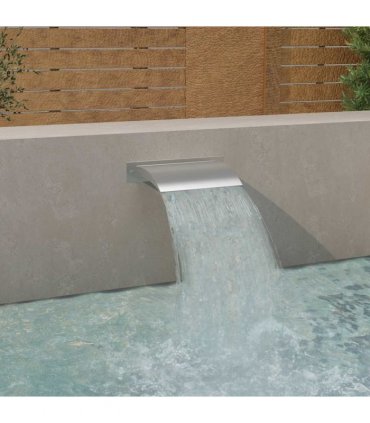 vidaXL Pool Fountain Silver 45x26x13 cm Stainless Steel