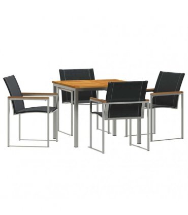 vidaXL Garden Dining Set 5 pcs Brown Solid Acacia Wood
