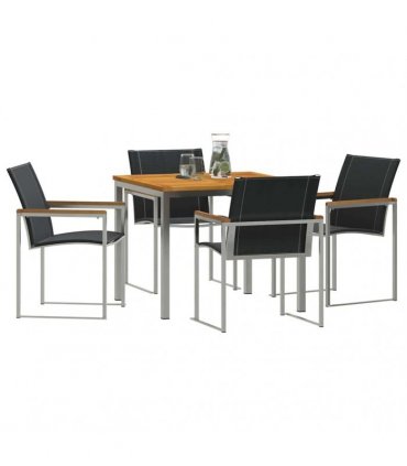 vidaXL Garden Dining Set 5 pcs Brown Solid Acacia Wood