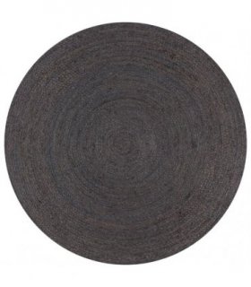 vidaXL Handmade Rug Jute Round 90 cm Dark Grey