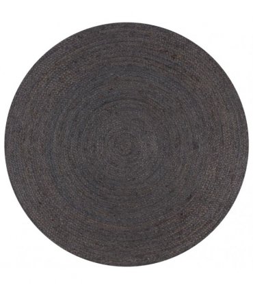 vidaXL Handmade Rug Jute Round 90 cm Dark Grey