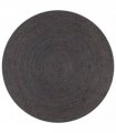 vidaXL Handmade Rug Jute Round 90 cm Dark Grey