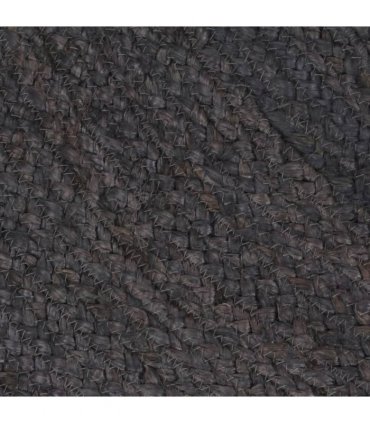 vidaXL Handmade Rug Jute Round 90 cm Dark Grey