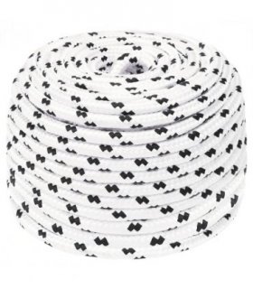 vidaXL Braided Boat Rope White 10 mmx25 m Polyester