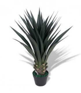 vidaXL Artificial Yucca Plant with Pot 85 cm Green