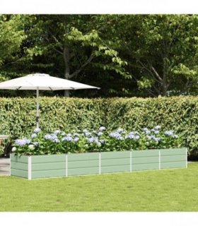 vidaXL Planter Green 400 x 80 x 45 cm Steel